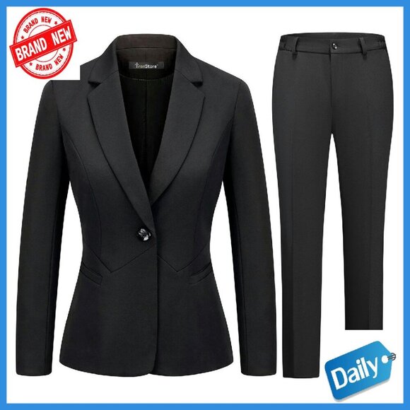 Jackets & Blazers - Professional Slim Fit Women's Suit Set for Work Office Business